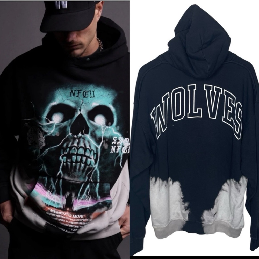 Darc Sport Through Our‎ Eyes Vintage Pierce Hoodie Acid Wash Large